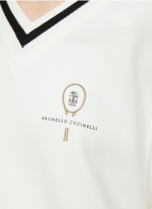  - BRUNELLO CUCINELLI - Contrast Trim Cotton Sweatshirt