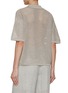 Back View - Click To Enlarge - BRUNELLO CUCINELLI - Gauze Net Cotton Polo Shirt