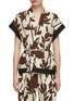 Main View - Click To Enlarge - BRUNELLO CUCINELLI - Belted Floral Print Cotton Top