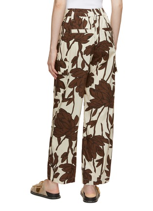 Back View - Click To Enlarge - BRUNELLO CUCINELLI - Floral Print Cotton Cargo Pants