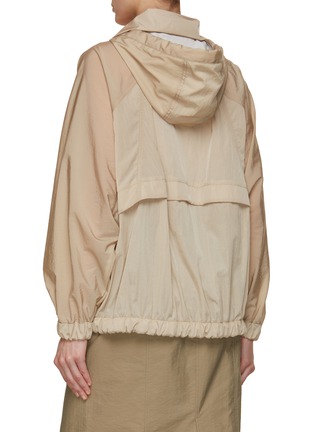 Back View - Click To Enlarge - BRUNELLO CUCINELLI - Monili Embellished Hooded Taffeta Jacket