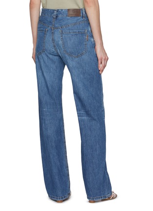 Back View - Click To Enlarge - BRUNELLO CUCINELLI - Straight-legged Denim Pants