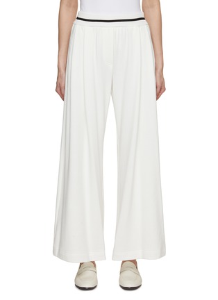 Main View - Click To Enlarge - BRUNELLO CUCINELLI - Contrast Trim Pleated Cotton Pants