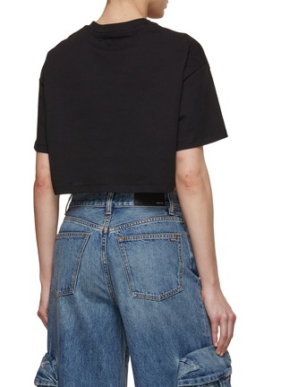 Back View - Click To Enlarge - AMIRI - Logo Stitch Cropped T-Shirt