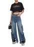 Figure View - Click To Enlarge - AMIRI - Logo Stitch Cropped T-Shirt