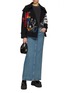 Figure View - Click To Enlarge - DRY CLEAN ONLY - Rock Band Print Cropped Trench Coat
