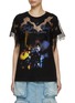 Main View - Click To Enlarge - DRY CLEAN ONLY - Cut-Out Rock Band Print T-Shirt