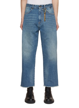Main View - Click To Enlarge - DARKPARK - John Keychain Detail Relaxed Fit Worker Jeans