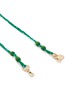 Detail View - Click To Enlarge - LA COQUE FRANÇAISE - Della Braided Bandana Wooden Bead Phone Strap — Green