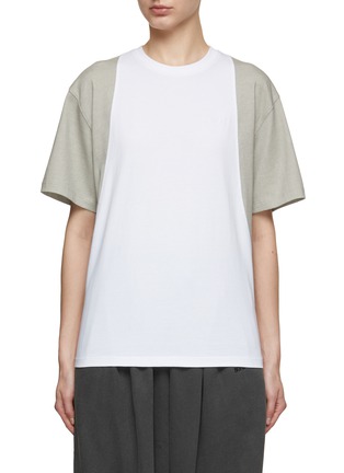 Main View - Click To Enlarge - BONBOM - Gym Colour Block Cotton T-Shirt