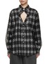 Main View - Click To Enlarge - BONBOM - Sequin Twist Placket Flannel Shirt