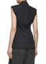 Back View - Click To Enlarge - BONBOM - Sleeveless Single Breasted Cotton Blazer