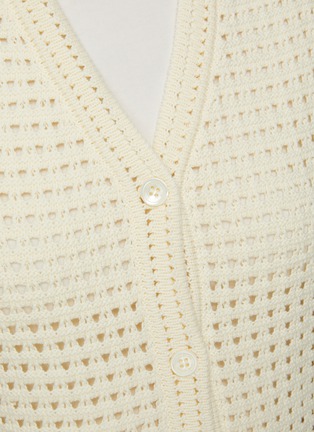  - DUNST - Crochet Knit Button Up Cotton Vest