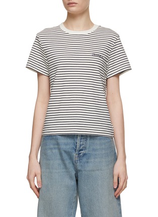 Main View - Click To Enlarge - DUNST - Striped Logo T-Shirt