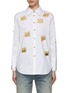 Main View - Click To Enlarge - ALICE & OLIVIA - x Basquiat Finely Embellished Crown Shirt