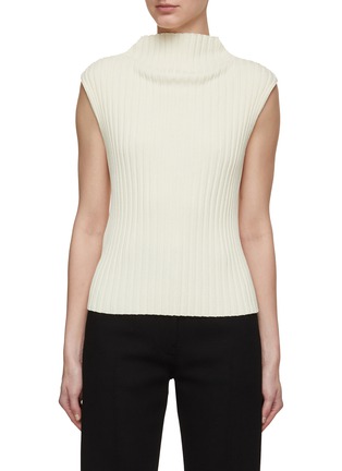 Main View - Click To Enlarge - LE17SEPTEMBRE - Mock Neck Ribbed Top