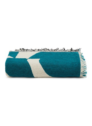 Main View - Click To Enlarge - THE CONRAN SHOP - Teal Block Throw