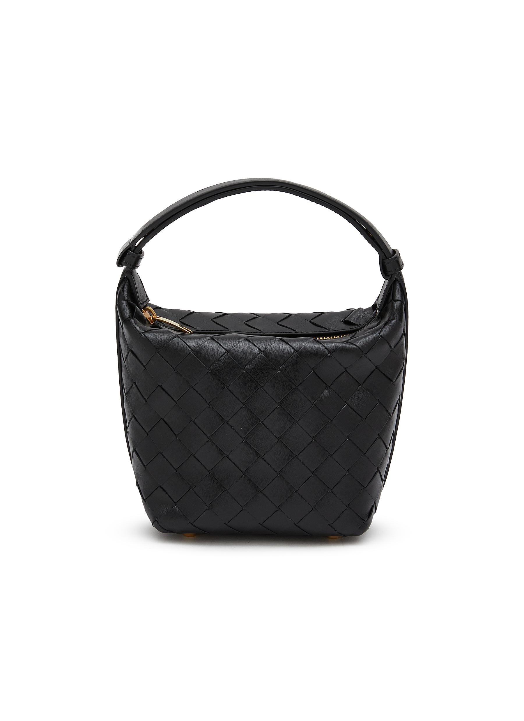 Bottega veneta black discount and gold clutch