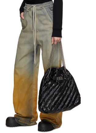 Figure View - Click To Enlarge - BALENCIAGA - Medium Crush Leather Tote Bag