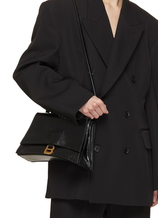 Front View - Click To Enlarge - BALENCIAGA - Small Crush Top-handle Bag