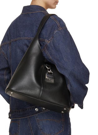 Figure View - Click To Enlarge - BALENCIAGA - Medium Locker Leather Hobo Bag