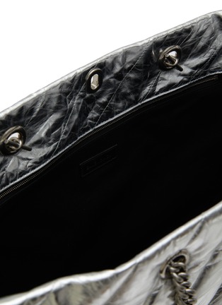Detail View - Click To Enlarge - BALENCIAGA - Large Crush Metallic Carry All Leather Tote Bag