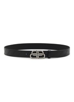 BALENCIAGA | BB Logo Large Leather Belt | Men | Lane Crawford