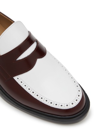 Detail View - Click To Enlarge - THOM BROWNE  - Leather Loafers