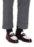 Figure View - Click To Enlarge - THOM BROWNE  - Leather Loafers