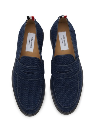 Detail View - Click To Enlarge - THOM BROWNE  - Tweed Penny Loafers