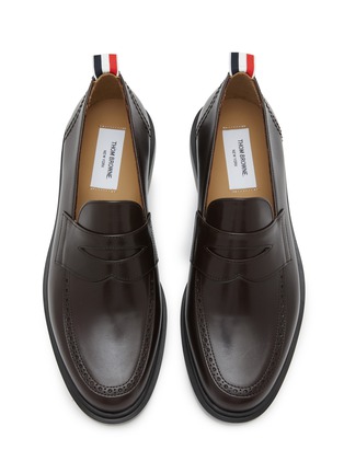 Detail View - Click To Enlarge - THOM BROWNE  - Leather Loafers