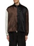 Main View - Click To Enlarge - SONG FOR THE MUTE - Draped Tricolor Bomber Jacket