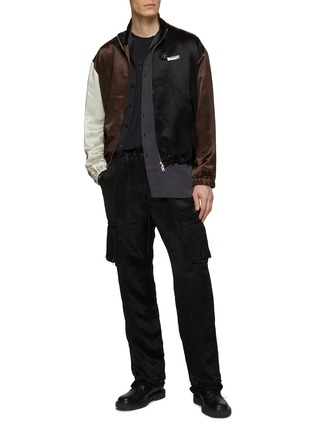 Figure View - Click To Enlarge - SONG FOR THE MUTE - Draped Tricolor Bomber Jacket