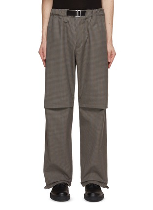 Main View - Click To Enlarge - DARKPARK - Jordan Checker Belted Trousers