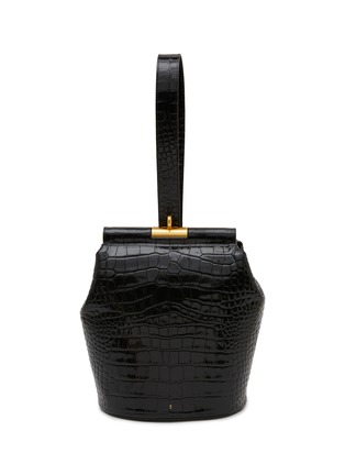 Main View - Click To Enlarge - GU_DE - Lowa Crocodile Embossed Leather Shoulder Bag