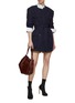Figure View - Click To Enlarge - DRIES VAN NOTEN - Oversized Belted Double Breasted Blazer