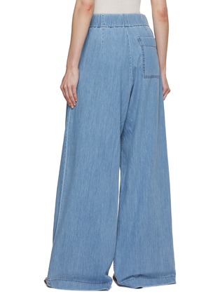 Back View - Click To Enlarge - DRIES VAN NOTEN - Wide Leg Pleated Jeans
