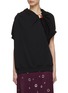 Main View - Click To Enlarge - DRIES VAN NOTEN - Embellished Draped Neckline Sweatshirt Top