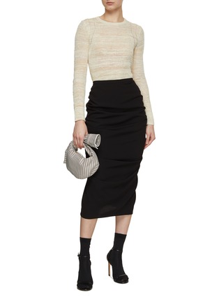 Figure View - Click To Enlarge - DRIES VAN NOTEN - Draped Midi Skirt