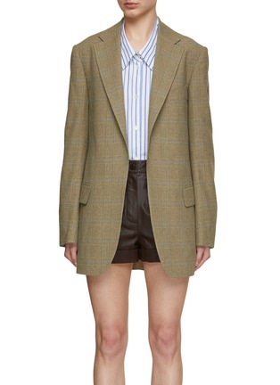 Main View - Click To Enlarge - DRIES VAN NOTEN - Single Breasted Chequered Blazer