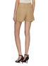 Back View - Click To Enlarge - DRIES VAN NOTEN - Pleated Skirt Panel Cotton Shorts