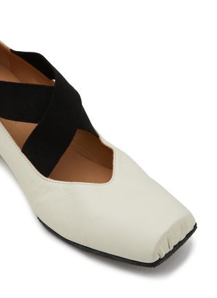 Detail View - Click To Enlarge - UMA WANG - High Ballet 45 Block Heel Leather Pumps
