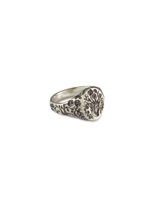 Main View - Click To Enlarge - CASTRO SMITH - Mini Anatomical Heart Sterling Silver Signet Ring — US 6