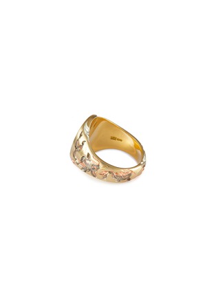 Figure View - Click To Enlarge - CASTRO SMITH - Koi Carp 18K Yellow Gold Signet Ring — US 7.5