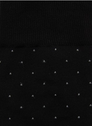 Detail View - Click To Enlarge - PANTHERELLA - Gadsbury Pindot Motif Cotton Blend Anklet Socks
