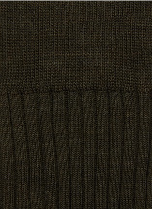 Detail View - Click To Enlarge - PANTHERELLA - Laburnum Rib Merino Wool Long Anklet Socks