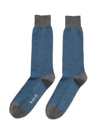 Main View - Click To Enlarge - PANTHERELLA - Tewkesbury Cotton Birdseye Long Ankle Socks