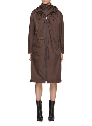 Main View - Click To Enlarge - YVES SALOMON ARMY - Hooded Detachable Long Coat
