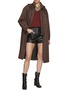 Figure View - Click To Enlarge - YVES SALOMON ARMY - Hooded Detachable Long Coat
