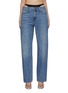 Main View - Click To Enlarge - ALEXANDER WANG - Crystal Charm Low Rise Slouchy Jeans